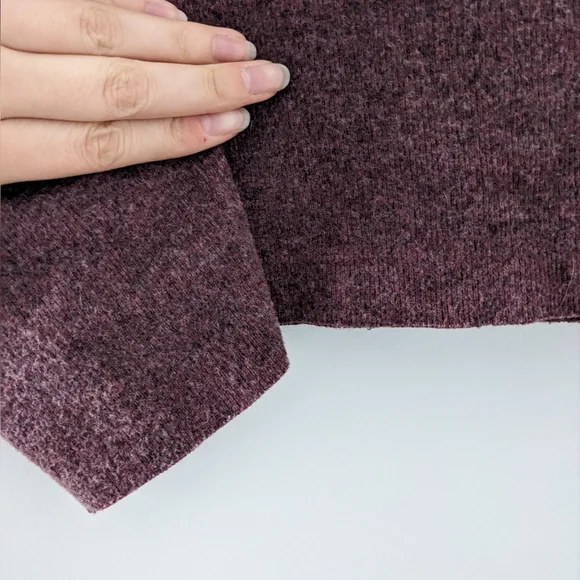 Zara Burgundy Cotton Blend Knit Sweater - NWOT - Picture 7 of 7